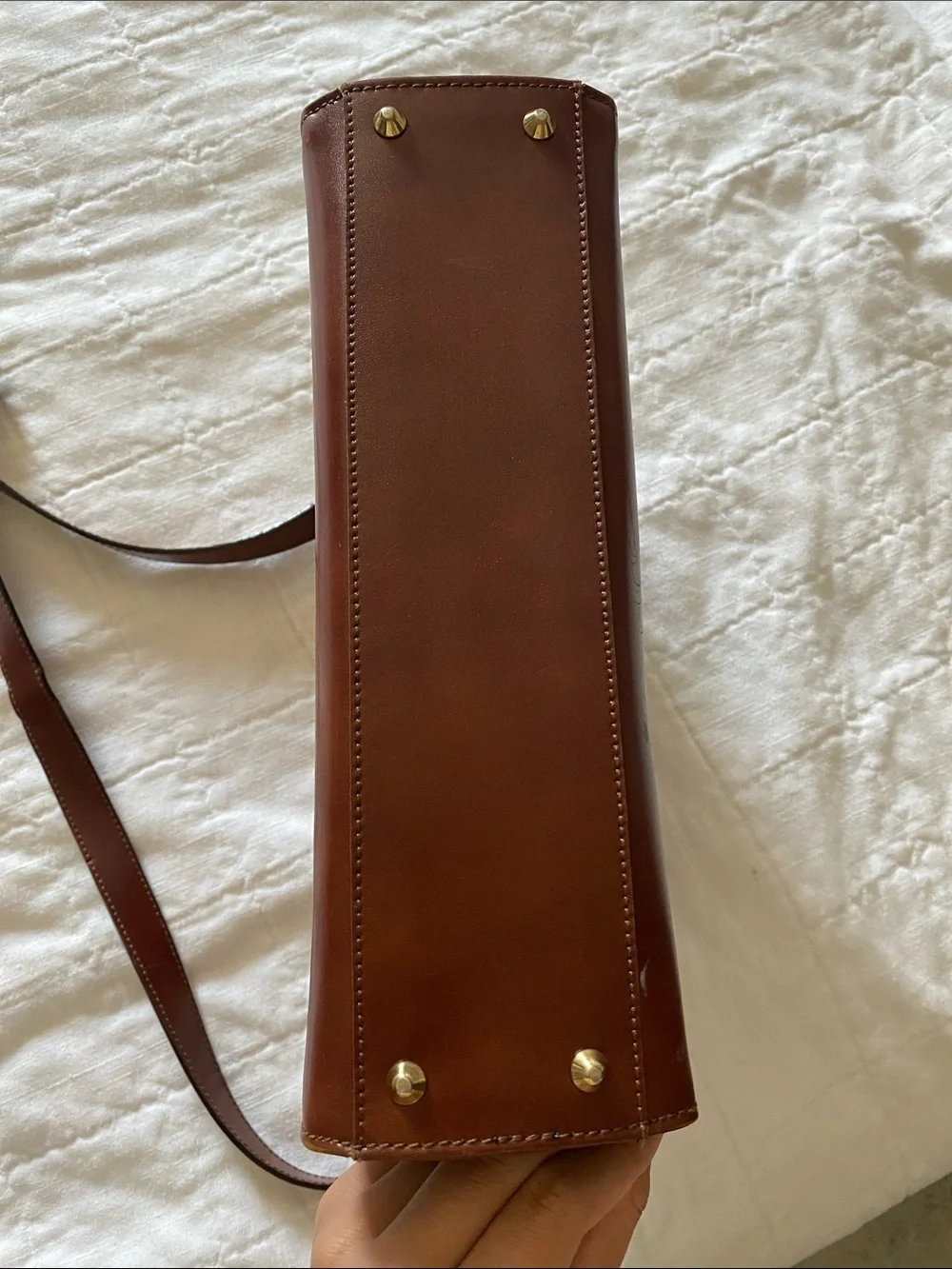 Men's Brown Leather Shoulder Bag